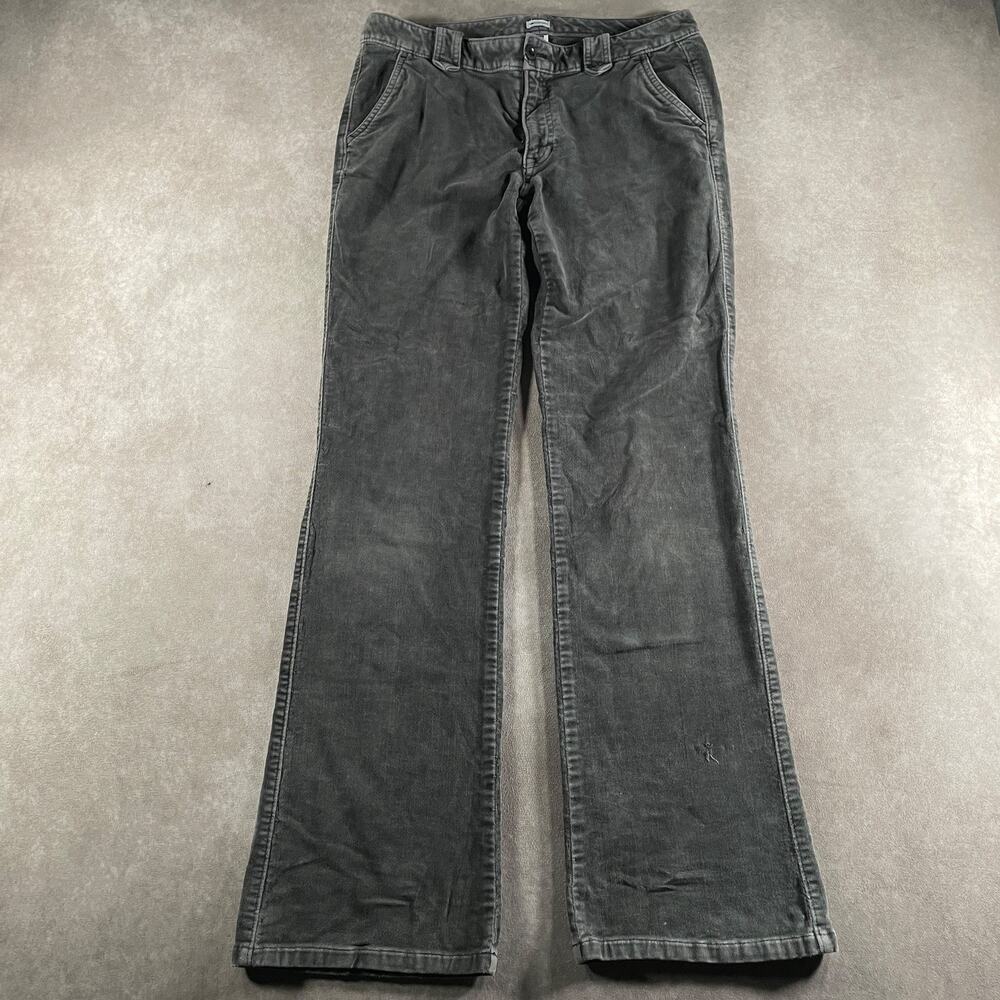 Gap Stretch Flare Corduroy Pants Gray Women Size 8 Waist 31 Chic Officecore